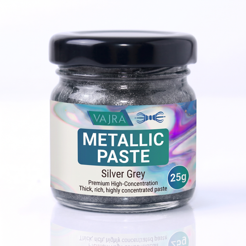 Vajra Metallic Paste - Silver Grey (25gm)