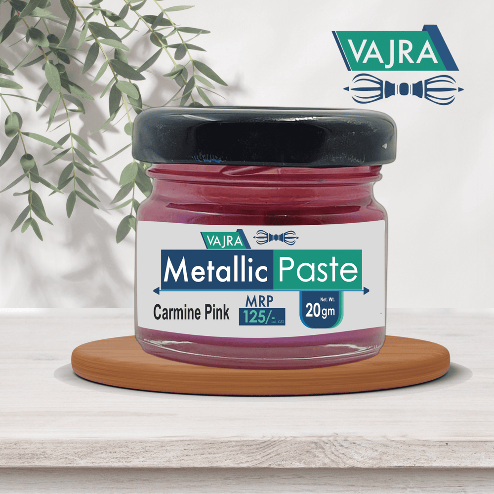 Vajra Metallic Paste - Carmine Pink (20gm)