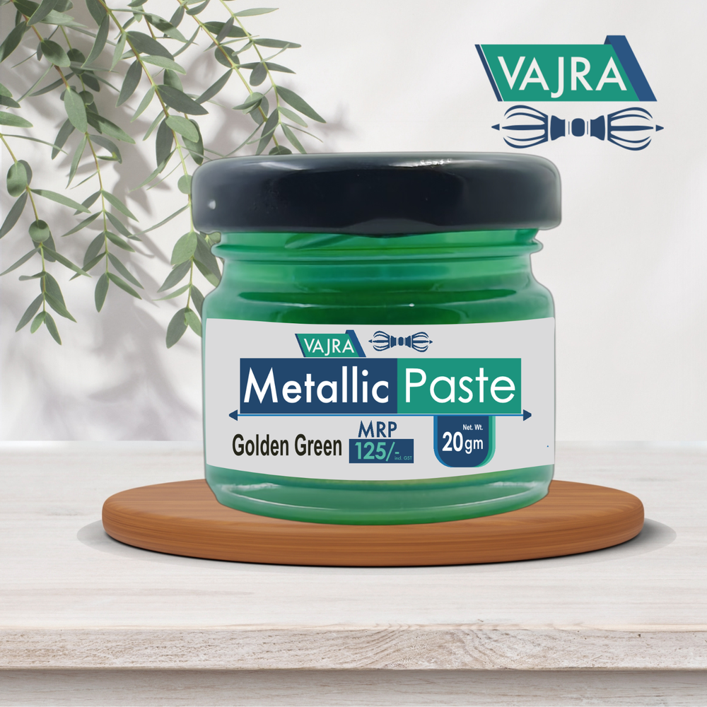 Vajra Metallic Paste - Golden Green (20gm)