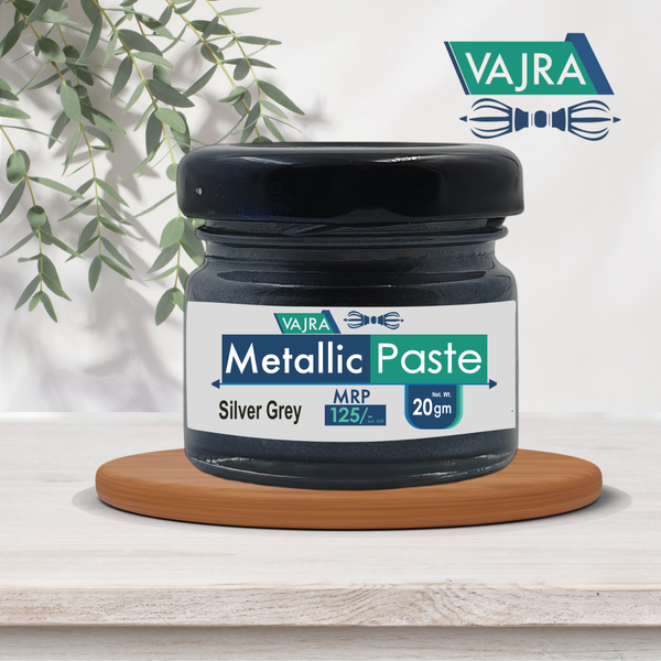 Vajra Metallic Paste - Silver Grey (25gm)